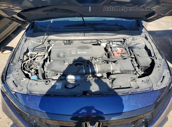 1HGCV2F96KA012927 2019 HONDA ACCORD Синий Вид задней части салона