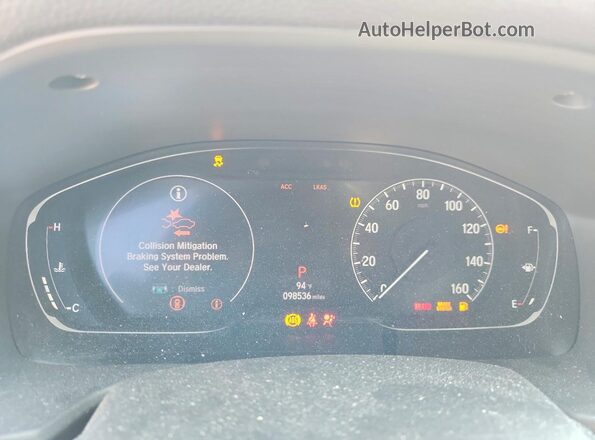 1HGCV2F97JA017486 2018 HONDA ACCORD Серебряный Вид щитка приборов