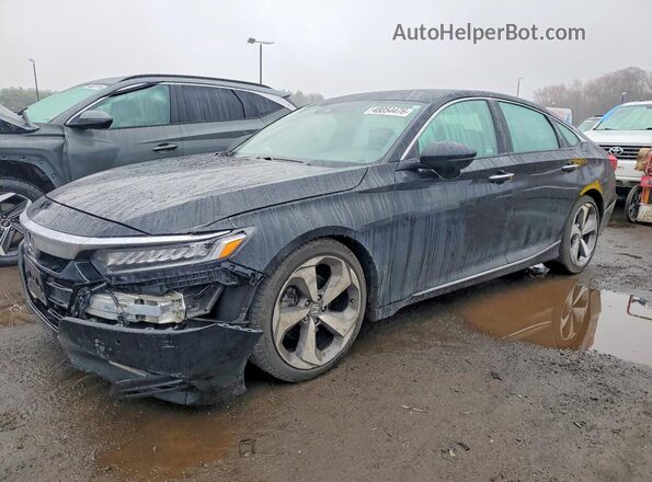 1HGCV2F97LA008936 2020 HONDA ACCORD Черный Передняя левая четверть