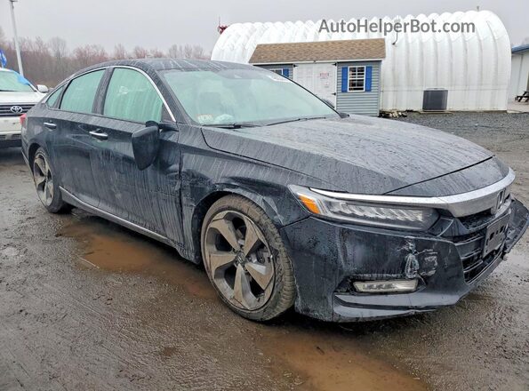 1HGCV2F97LA008936 2020 HONDA ACCORD Черный Передняя правая четверть