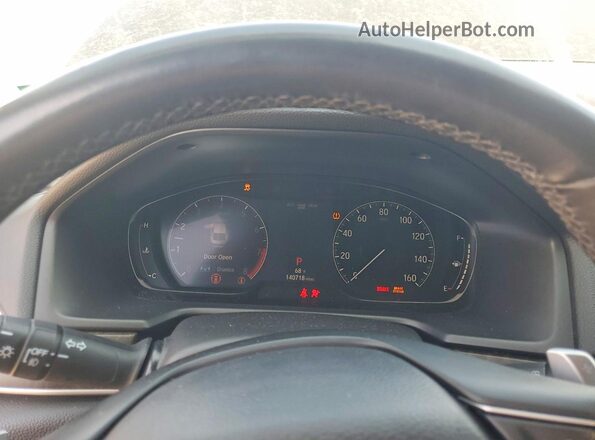1HGCV2F99JA024567 2018 HONDA ACCORD Black Widok zestawu wskaźników