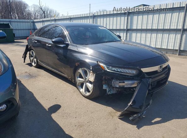 1HGCV2F99JA024567 2018 HONDA ACCORD Black Przód prawy