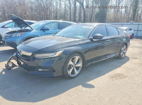 1HGCV2F99JA024567 2018 HONDA ACCORD Black Przód lewy