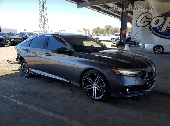1HGCV2F99MA007417 2021 HONDA ACCORD Gray Передня права чверть