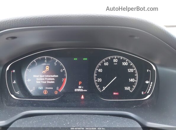 1HGCV2F9XJA012735 2018 HONDA ACCORD Blue Widok tylnych siedzeń