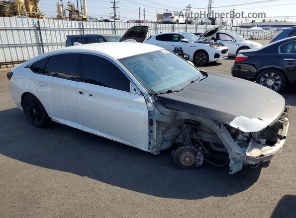 1HGCV3F17MA003592 2021 HONDA ACCORD White Передня права чверть