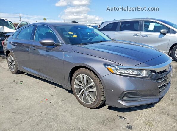 1HGCV3F1XMA009239 2021 HONDA ACCORD Серый Передняя правая четверть