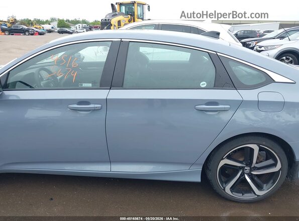 1HGCV3F20NA041076 2022 HONDA ACCORD HYBRID Синий Панорамный вид салона 360°