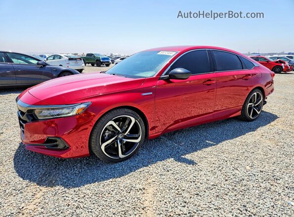 1HGCV3F21NA018986 2022 HONDA ACCORD Red Vista tres cuartos delantera izquierda