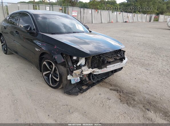 1HGCV3F22NA041905 2022 HONDA ACCORD HYBRID Черный Вид спереди