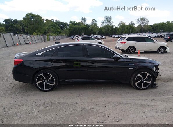 1HGCV3F22NA041905 2022 HONDA ACCORD HYBRID Черный Вид задней части салона