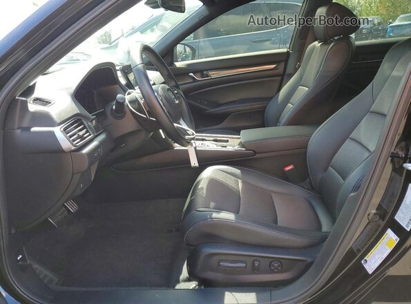 1HGCV3F28NA044193 2022 HONDA ACCORD Black Widok wnętrza z przodu