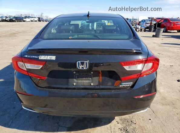 1HGCV3F29NA012322 2022 HONDA ACCORD Black უკანა ხედი