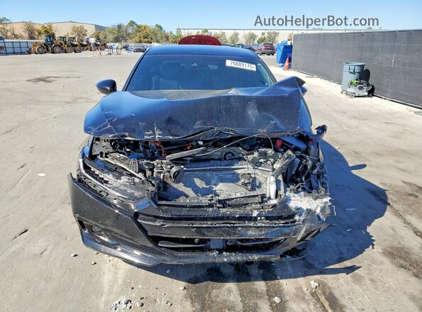 1HGCV3F2XNA034958 2022 HONDA ACCORD Black Widok z przodu
