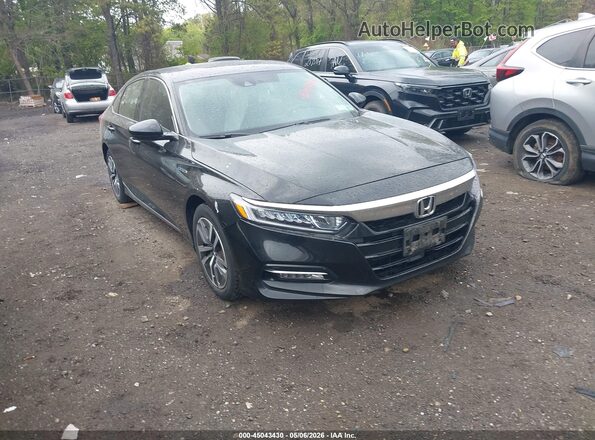 1HGCV3F41JA014531 2018 HONDA ACCORD HYBRID Черный Передняя правая четверть