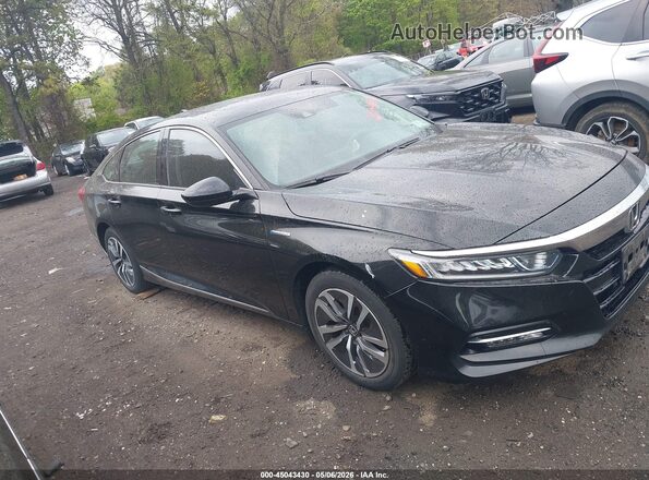 1HGCV3F41JA014531 2018 HONDA ACCORD HYBRID Черный Вид задней части салона