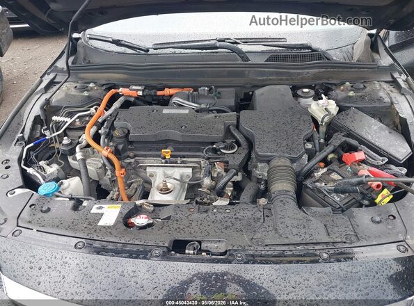 1HGCV3F41JA014531 2018 HONDA ACCORD HYBRID Черный Вид сзади