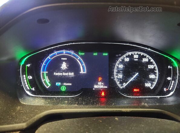 1HGCV3F45KA020558 2019 HONDA ACCORD Белый Вид щитка приборов