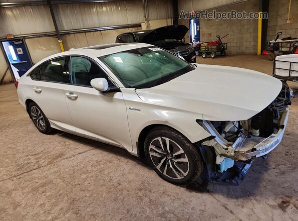 1HGCV3F45KA020558 2019 HONDA ACCORD Белый Передняя правая четверть
