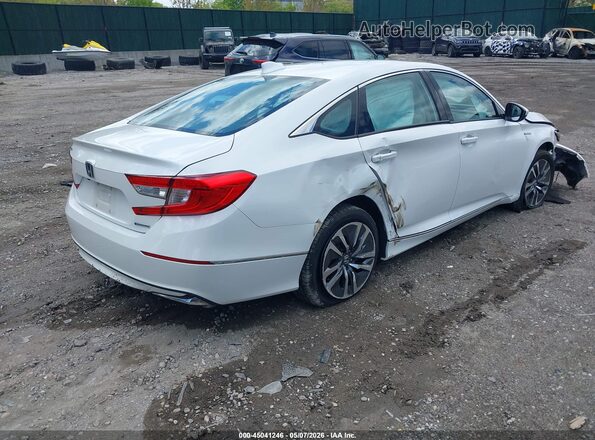 1HGCV3F4XMA017223 2021 HONDA ACCORD HYBRID Белый Задняя правая четверть