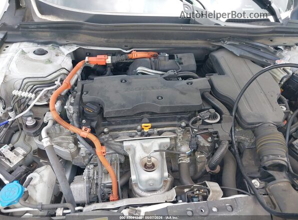 1HGCV3F4XMA017223 2021 HONDA ACCORD HYBRID Белый Вид сзади