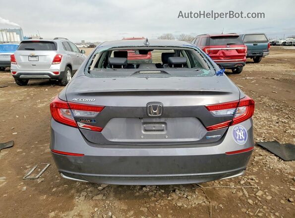 1HGCV3F50KA015924 2019 HONDA ACCORD Серый Вид сзади