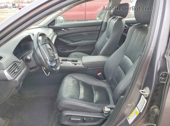 1HGCV3F50KA015924 2019 HONDA ACCORD Серый Вид салона спереди