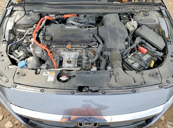 1HGCV3F50KA015924 2019 HONDA ACCORD Серый Вид задней части салона