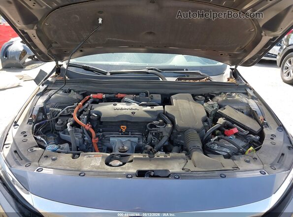 1HGCV3F50MA005073 2021 HONDA ACCORD HYBRID Gray Widok z tyłu