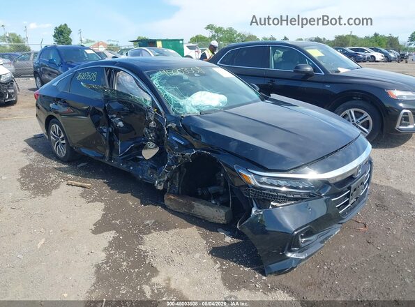 1HGCV3F52NA026086 2022 HONDA ACCORD HYBRID Black Передня права чверть