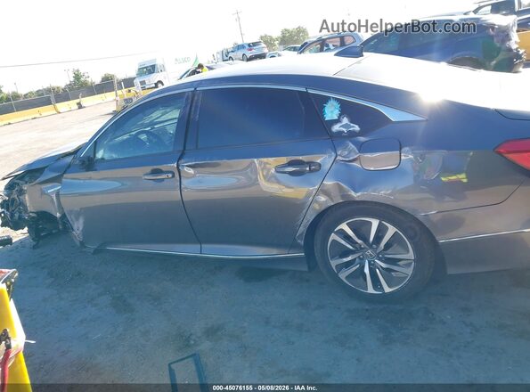 1HGCV3F54NA007622 2022 HONDA ACCORD HYBRID Серый Вид задней части салона
