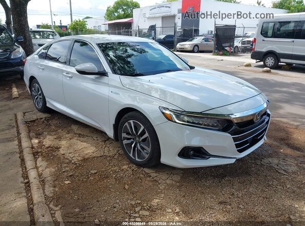 1HGCV3F57NA017481 2022 HONDA ACCORD HYBRID White Передня права чверть