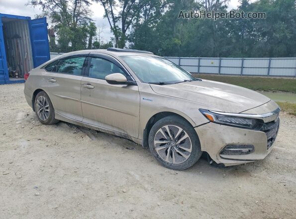 1HGCV3F90JA004729 2018 HONDA ACCORD Beige Przód prawy