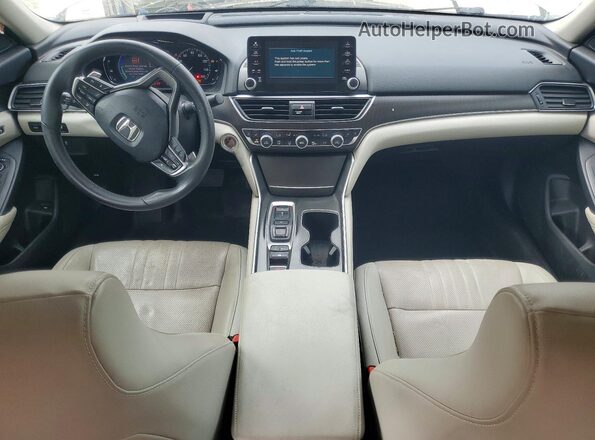 1HGCV3F90JA004729 2018 HONDA ACCORD Beige Widok deski rozdzielczej