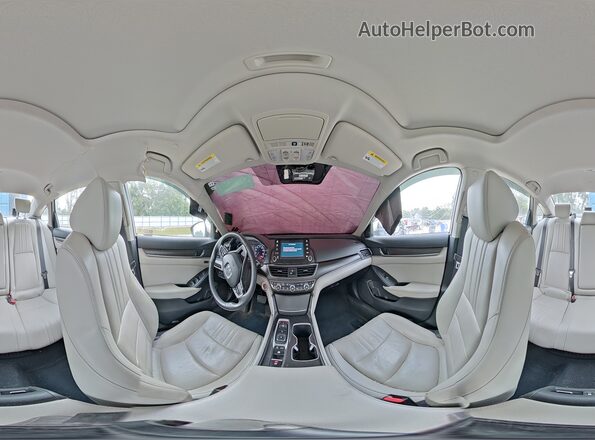 1HGCV3F90JA004729 2018 HONDA ACCORD Beige Widok naklejki z numerem VIN