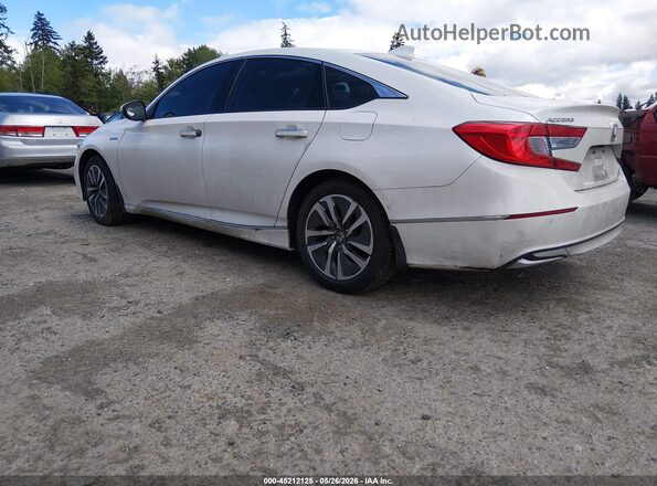 1HGCV3F93KA017850 2019 HONDA ACCORD HYBRID White Trasero izquierdo