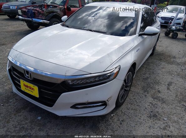 1HGCV3F93KA017850 2019 HONDA ACCORD HYBRID White Vista frontal