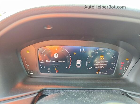 1HGCY1F20SA091872 2025 HONDA ACCORD Синий Вид щитка приборов
