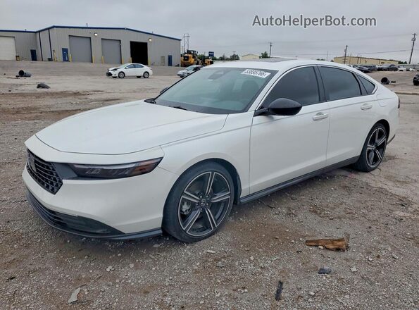 1HGCY2F51RA025003 2024 HONDA ACCORD White წინა მარცხენა ხედი სამი მეოთხედიდან