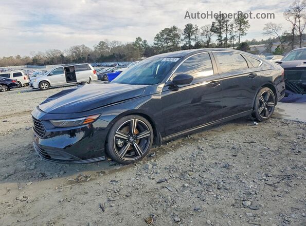 1HGCY2F54RA086331 2024 HONDA ACCORD Black წინა მარცხენა ხედი სამი მეოთხედიდან