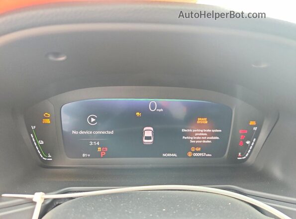 1HGCY2F54SA089204 2025 HONDA ACCORD White Вид щитка приладів