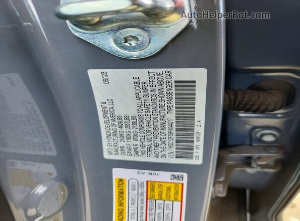 1HGCY2F59PA044217 2023 HONDA ACCORD Gray Vista de la etiqueta del VIN