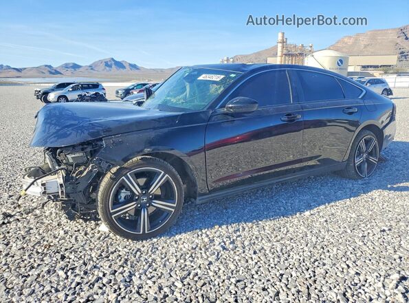 1HGCY2F59RA038548 2024 HONDA ACCORD Black წინა მარცხენა ხედი სამი მეოთხედიდან