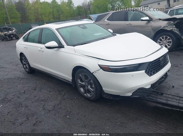 1HGCY2F65RA074505 2024 HONDA ACCORD HYBRID Белый Передняя правая четверть