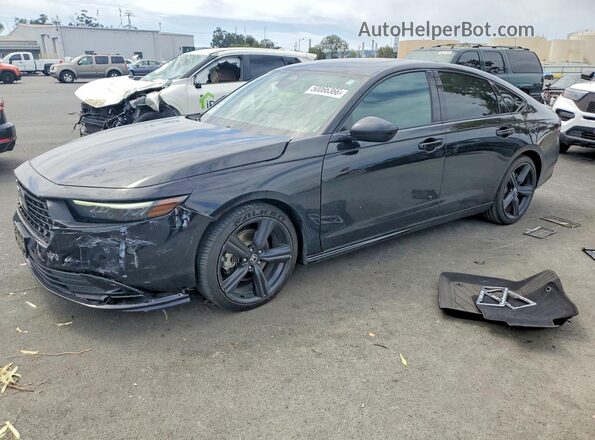 1HGCY2F76RA065028 2024 HONDA ACCORD Black წინა მარცხენა ხედი სამი მეოთხედიდან