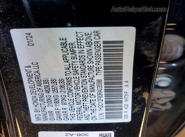 1HGCY2F83RA035588 2024 HONDA ACCORD Черный Вид подкапотного пространства