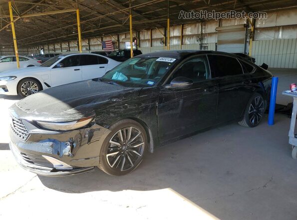 1HGCY2F83RA035588 2024 HONDA ACCORD Черный Передняя левая четверть