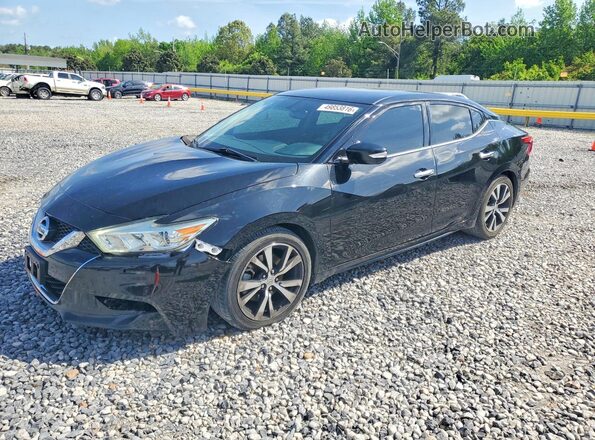 1N4AA6AP0HC443989 2017 NISSAN MAXIMA Black წინა მარცხენა ხედი სამი მეოთხედიდან