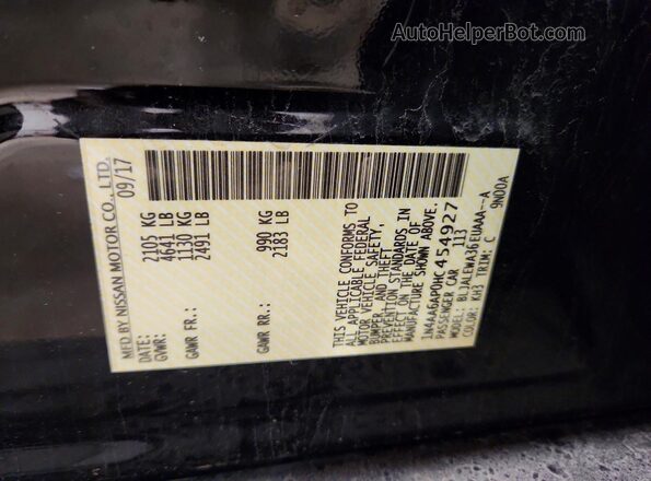 1N4AA6AP0HC454927 2017 NISSAN MAXIMA Black Engine compartment view