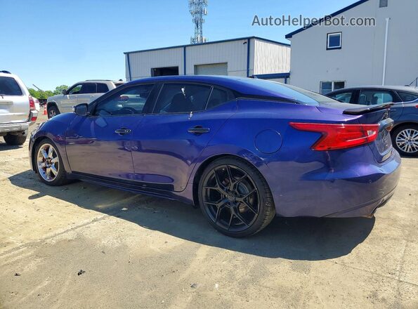 1N4AA6AP0JC385355 2018 NISSAN MAXIMA Blue Trasero izquierdo